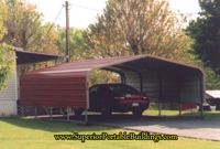 Carport with extra side panel