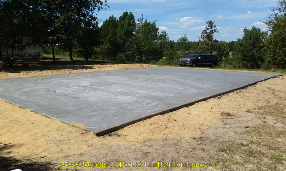 30 wide x 50 long concrete slab 1