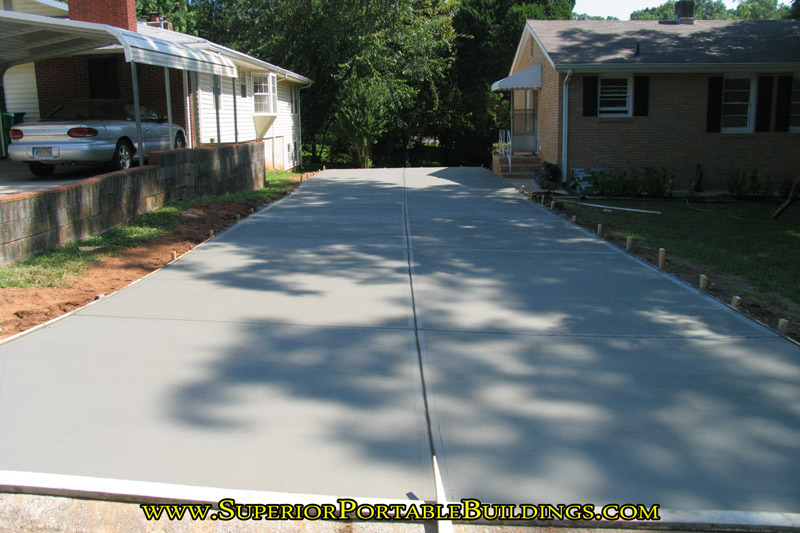 Two car concrete driveway in Smyran, GA