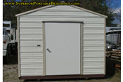 10 x 24 georgia portable building cream and beige long roof