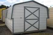10 x 16 barn white with gray trim