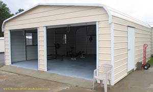 Standard metal garage 24x26x7