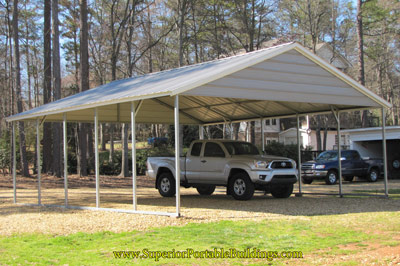Vertical roof steel carport