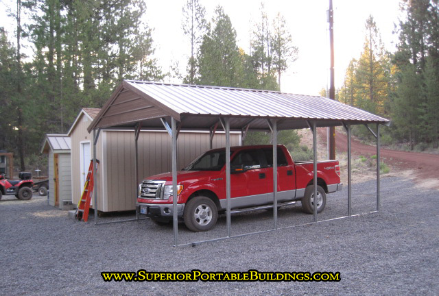 12 x 26 Vertical roof steel carport