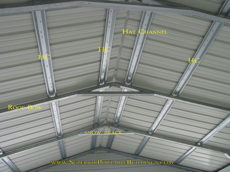 Steel carport vertical roof
